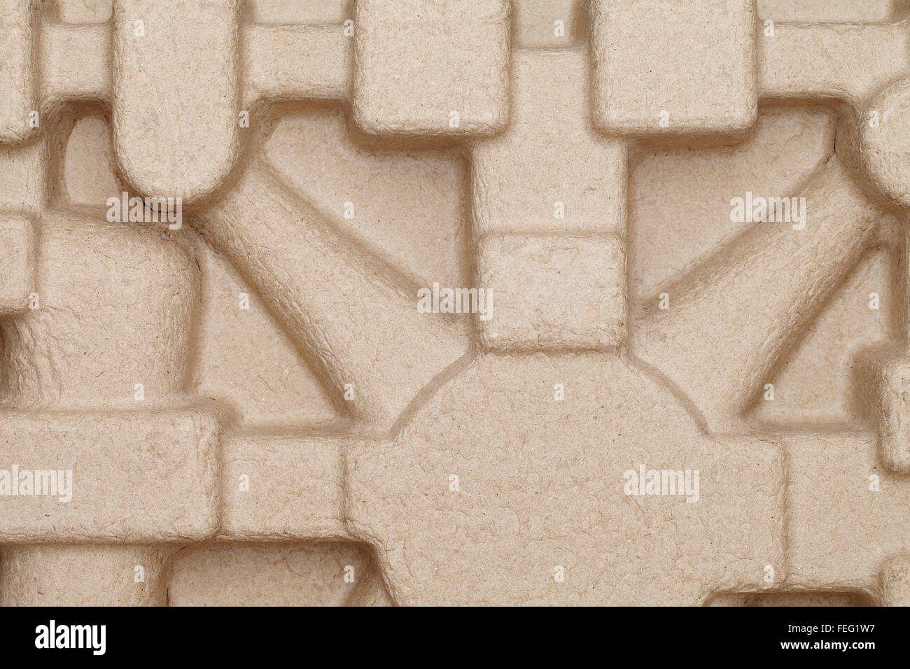 Scatola in cartone scatola di carta di ammortizzazione sfondo texture Foto Stock