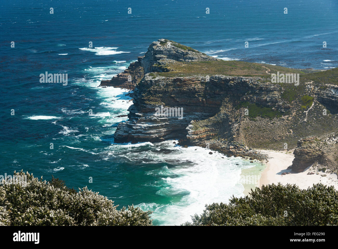Capo di Buona Speranza & Dias Beach, Cape Peninsula, città di Cape Town, Provincia del Capo occidentale, Repubblica del Sud Africa Foto Stock