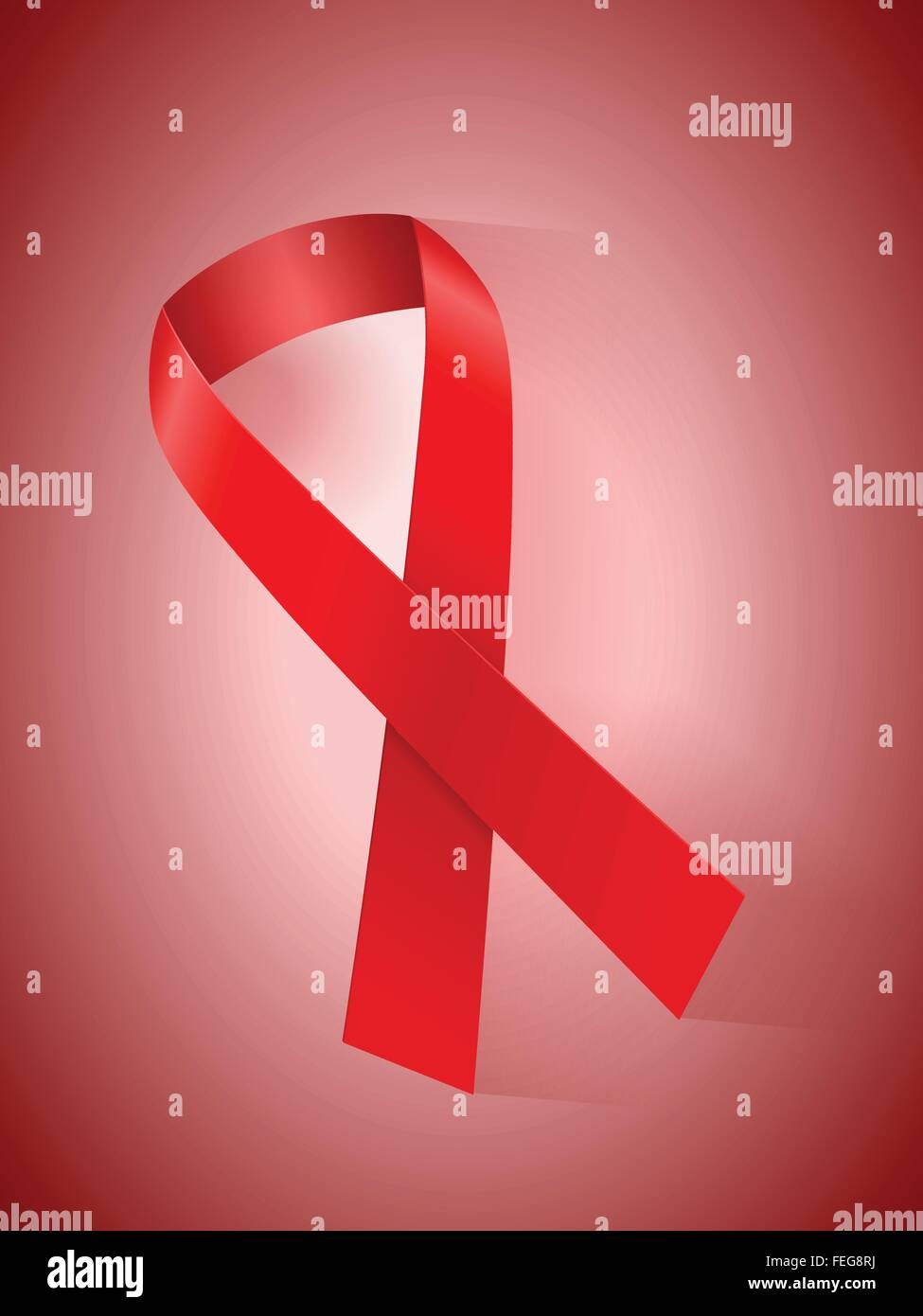 AIDS nastro rosso sfondo. Illustrazione Vettoriale. Illustrazione Vettoriale