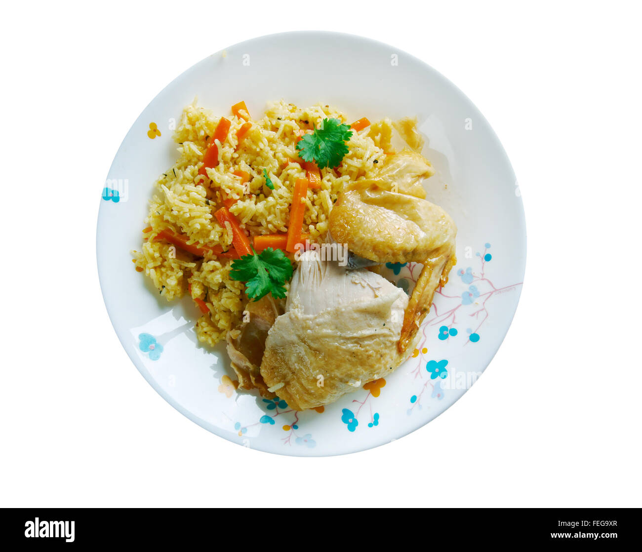 Keniote biryani di pollo - simili biryan indiano.cucina africana Foto Stock