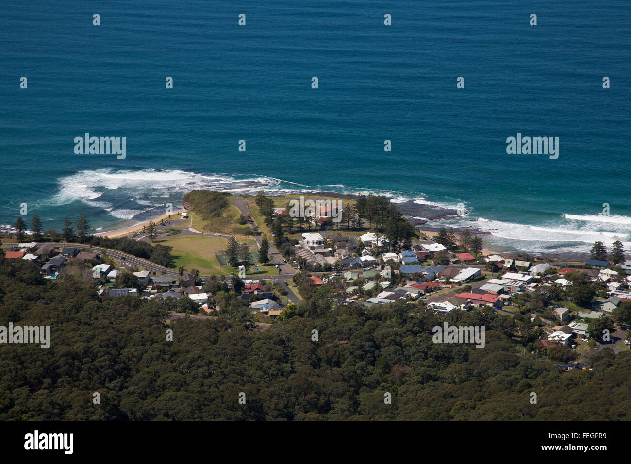 Costiera di sviluppo urbano vi Wollongong Illawarra Nuovo Galles del Sud Australia Foto Stock