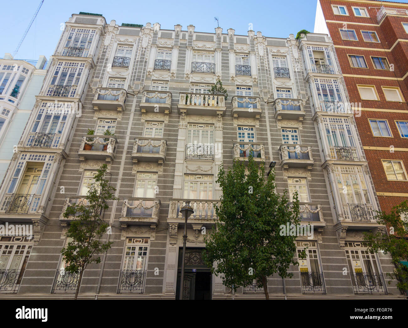Edificio nella città di Valladolid, Spagna Foto Stock