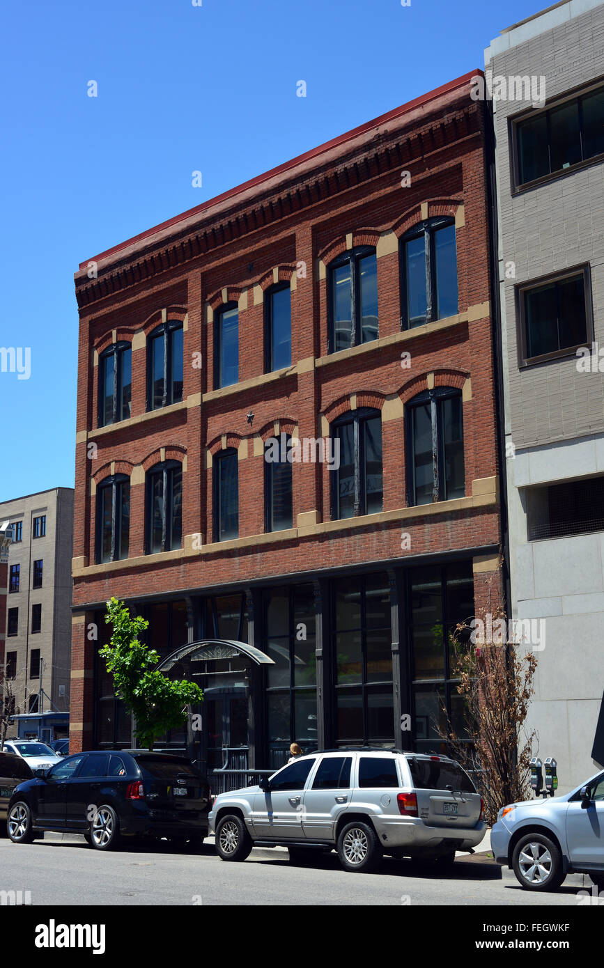 Centro di Denver, Colorado, Stati Uniti d'America in una giornata di sole in giugno Foto Stock