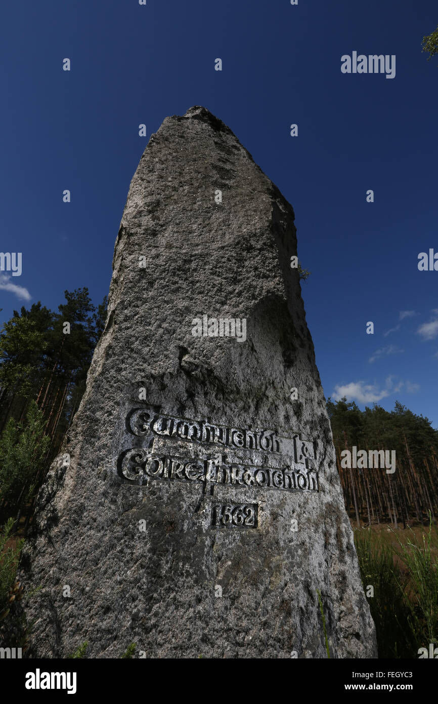 Battaglia di Corrichie monumento sulla collina di tariffa vicino a Banchory, Aberdeenshire, Scozia, Regno Unito, Foto Stock