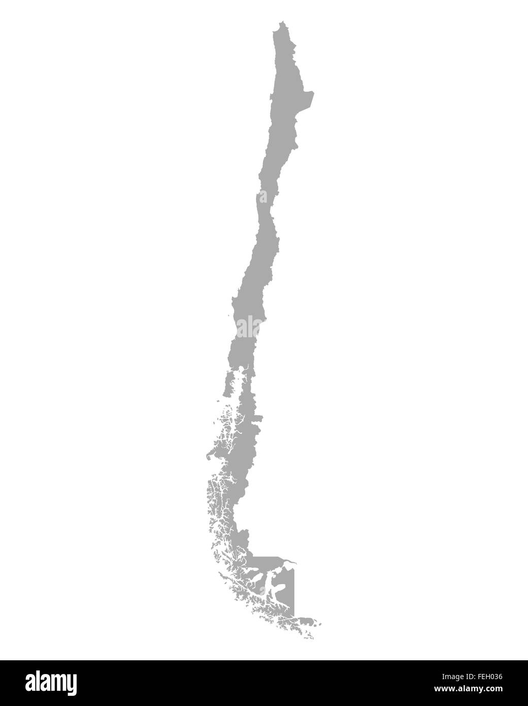 Mappa del Cile Foto Stock