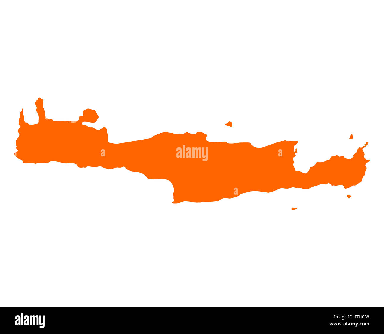 Mappa di Creta Foto Stock