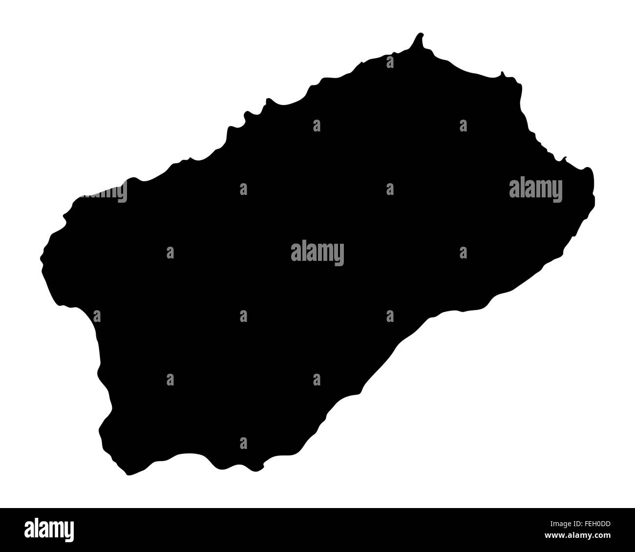 Mappa di Santo Antao Foto Stock