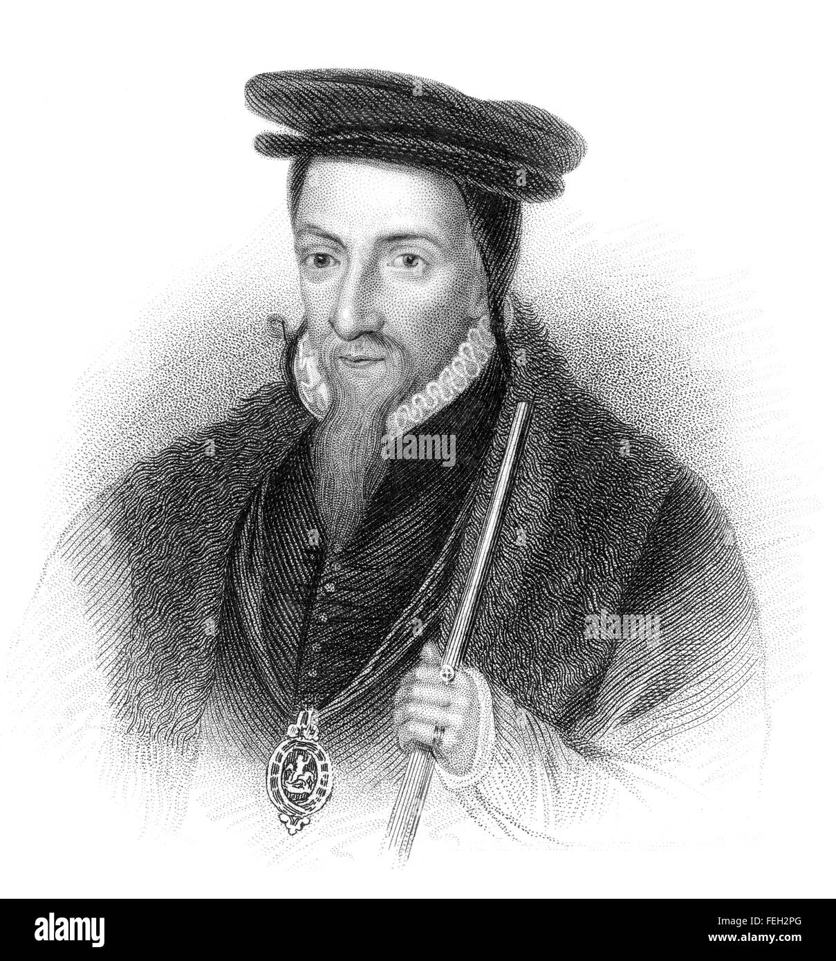 William Paulet, primo marchese di Winchester, c. 1483/1485-1572, un inglese di segretario di Stato e più Foto Stock