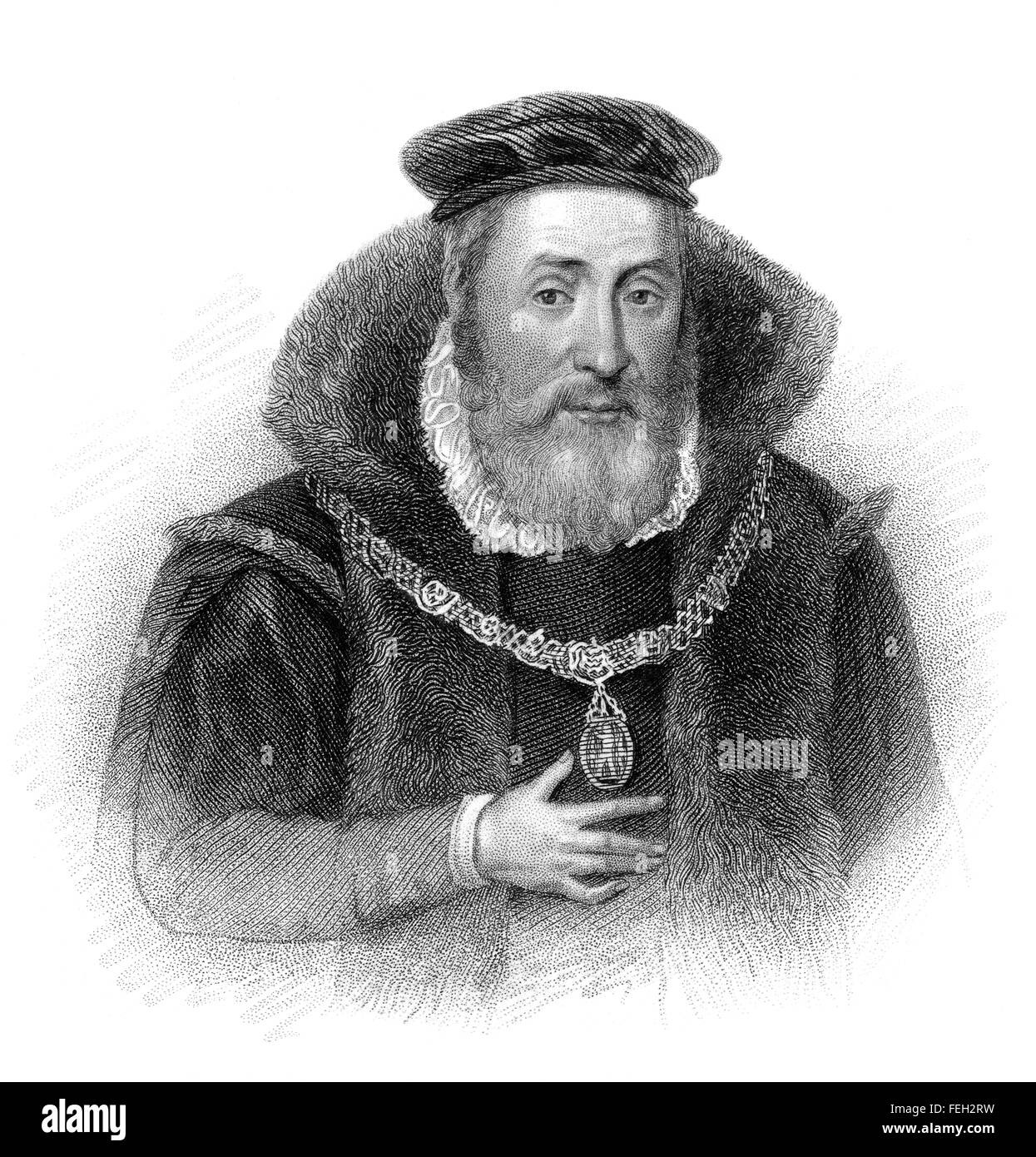 James Hamilton, duca di Châtellerault e 2° Conte di Arran, c. 1516-1575), un reggente per Maria Regina di Scozia Foto Stock