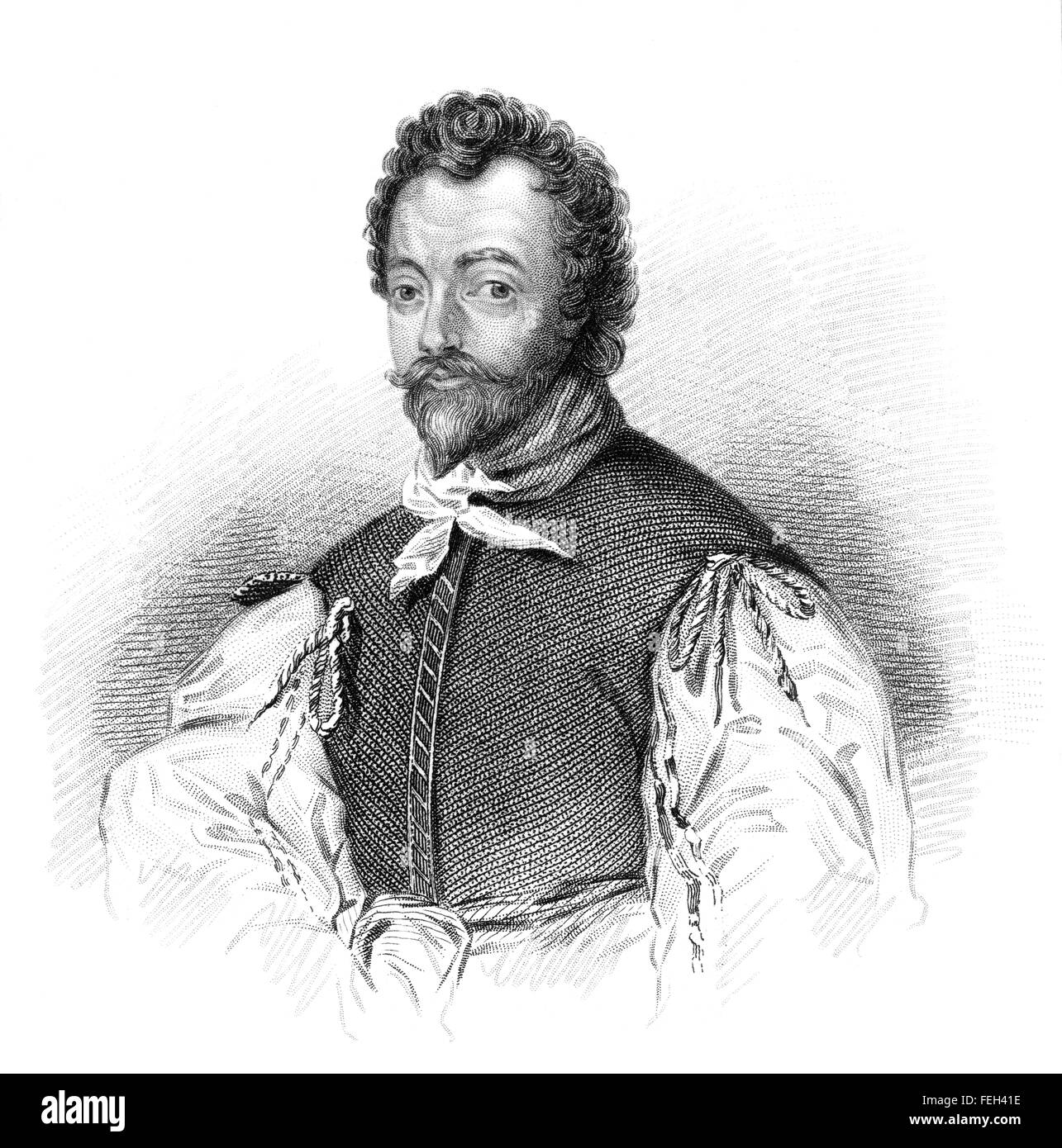 Sir Francis Drake, c. 1540-1596, un marinaio inglese, pirata, explorer, Vice Ammiraglio e il primo inglese circumnavigator Foto Stock