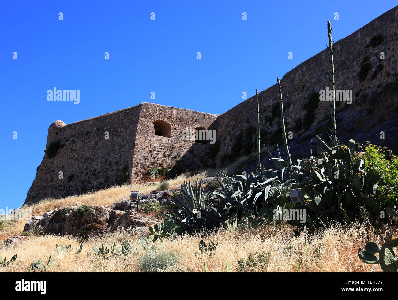 Creta, la Fortezza di Rethymnon Foto Stock