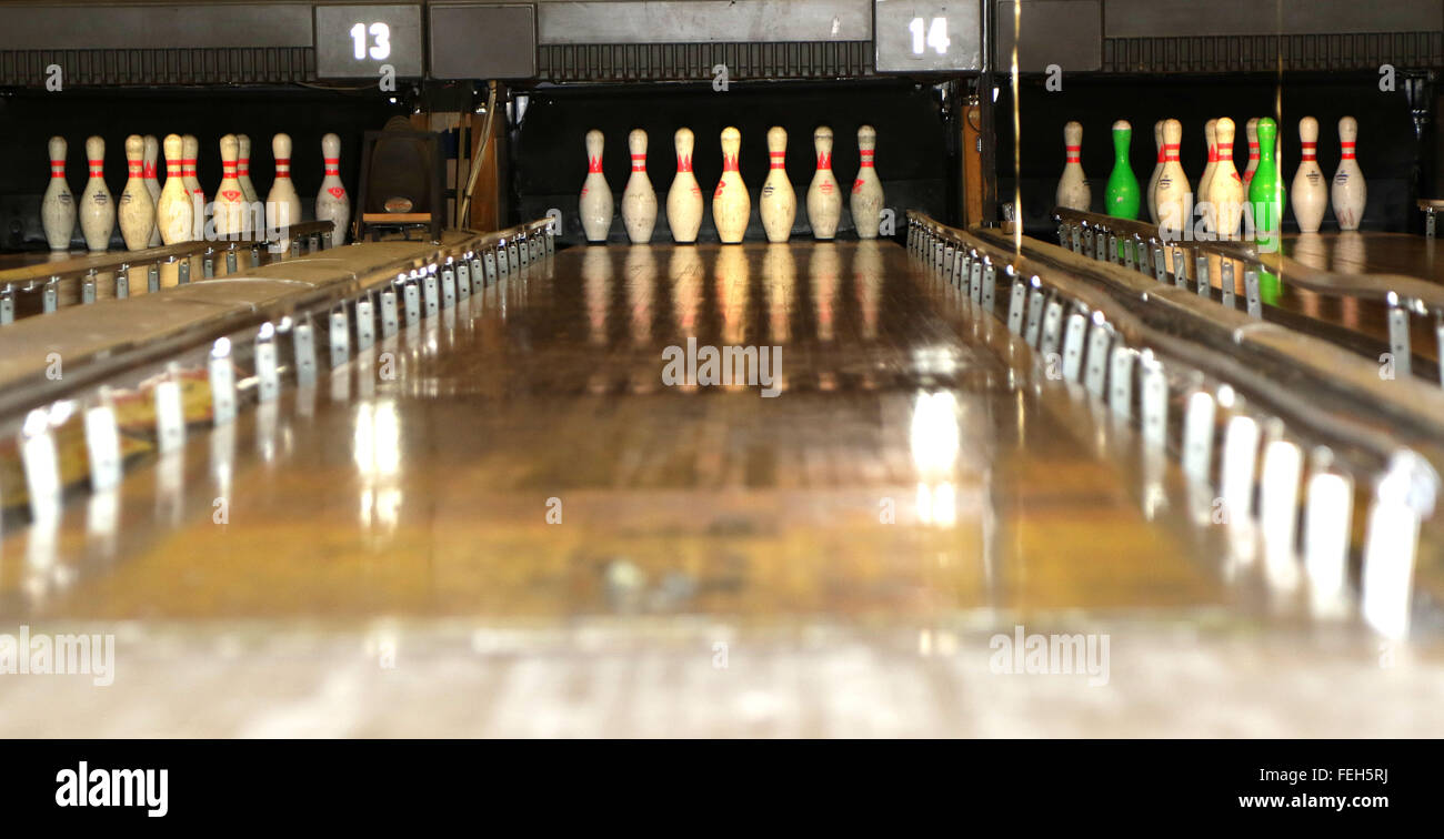 Ten Pin Bowling, Romford, Essex Foto Stock