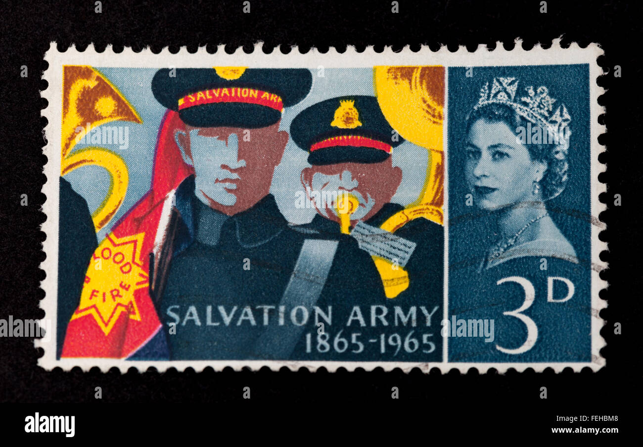 Centesimo anniversario dell'Esercito della Salvezza francobollo commemorativo dalla Gran Bretagna, 1965. Foto Stock