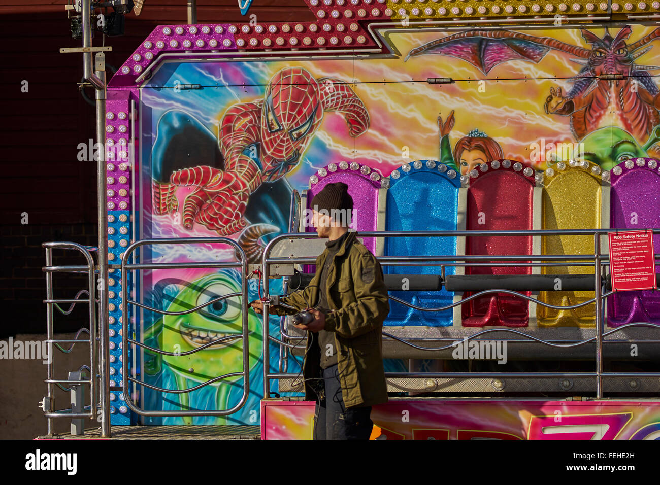 Bridlington luna park regno unito Foto Stock