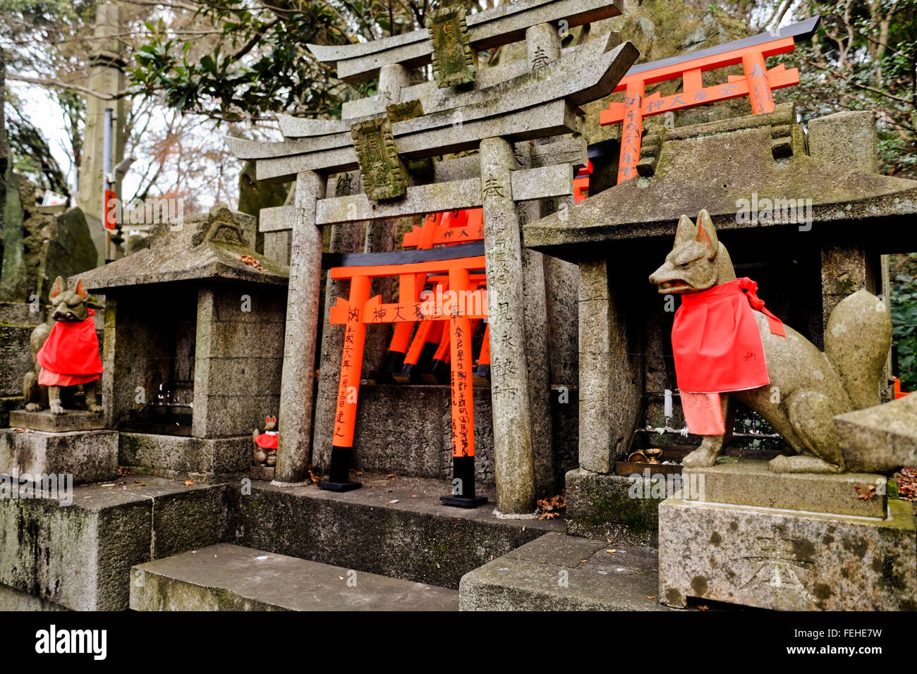 Fushimi Inari Shrine, Kyoto, Foto Stock
