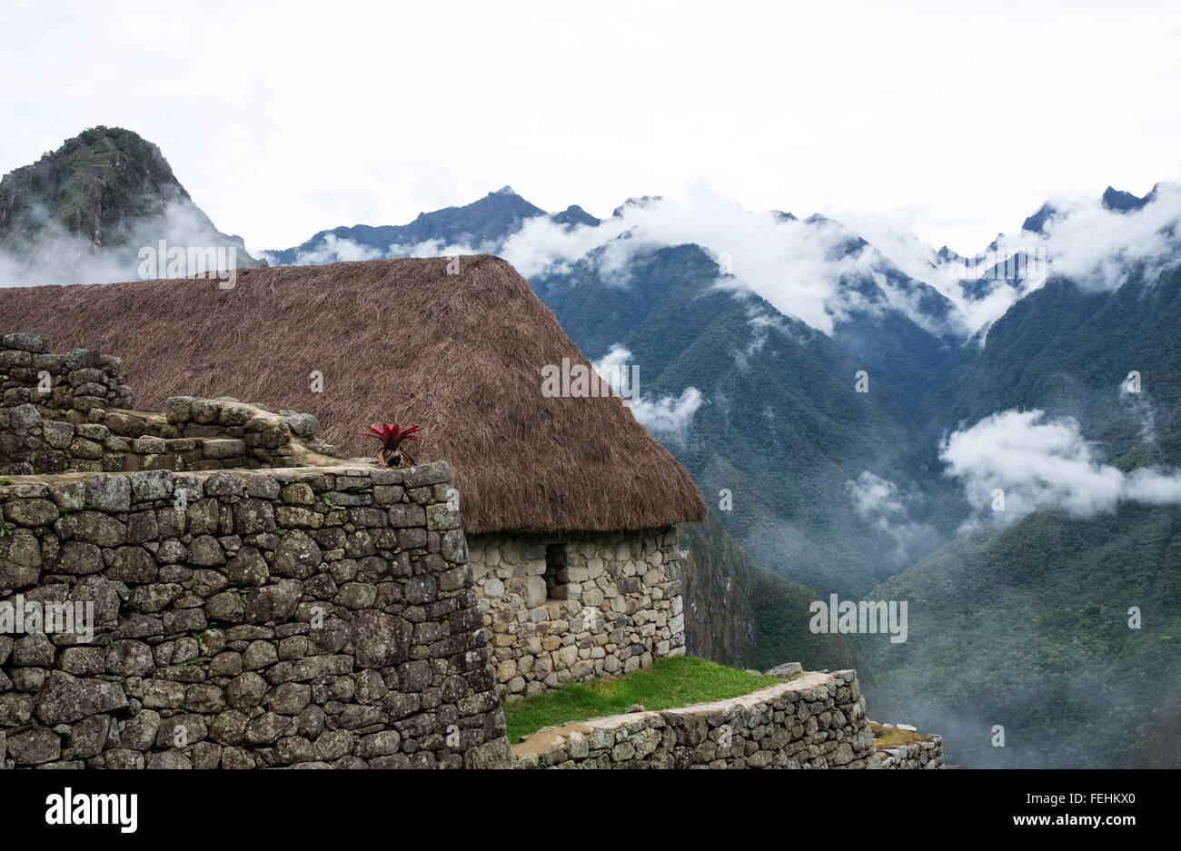 Machu Picchu edificio Foto Stock