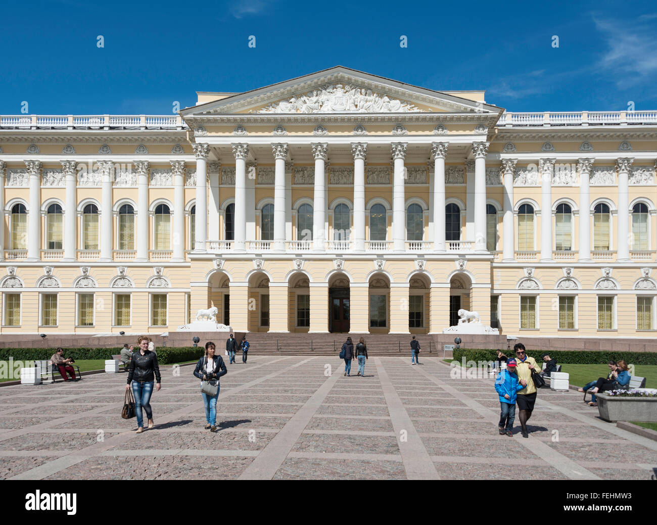 Il Museo Russo di arte, Inzhenernaya Street, San Pietroburgo, regione nord-occidentale, Federazione russa Foto Stock