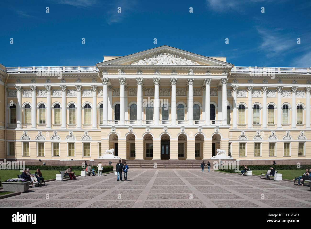 Il Museo Russo di arte, Inzhenernaya Street, San Pietroburgo, regione nord-occidentale, Federazione russa Foto Stock