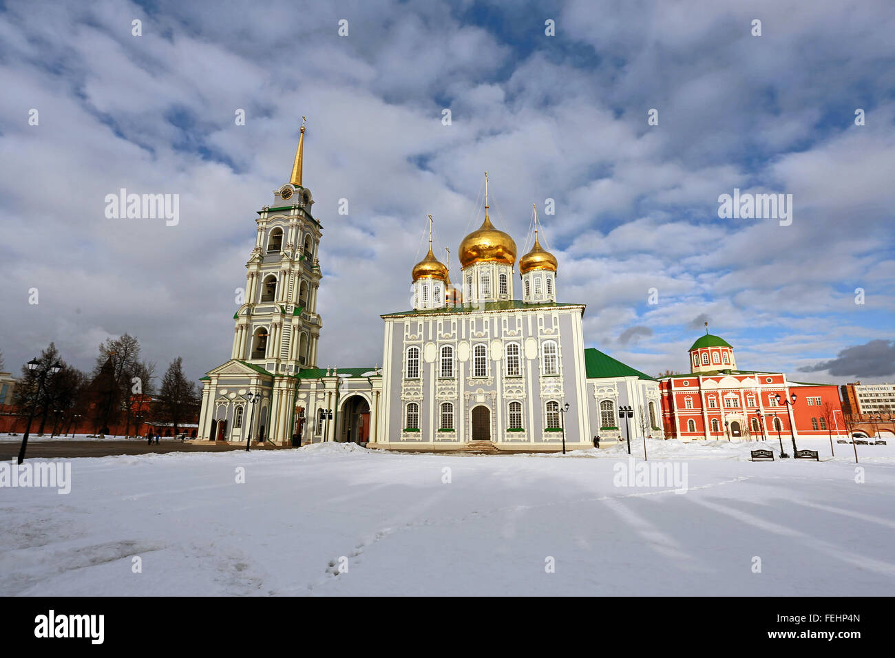 Bella Cattedrale dell Assunzione nella città di Tula Foto Stock