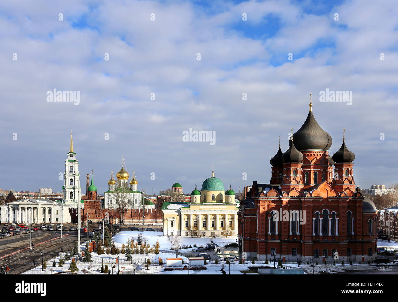 Bella Cattedrale dell Assunzione nella città di Tula Foto Stock