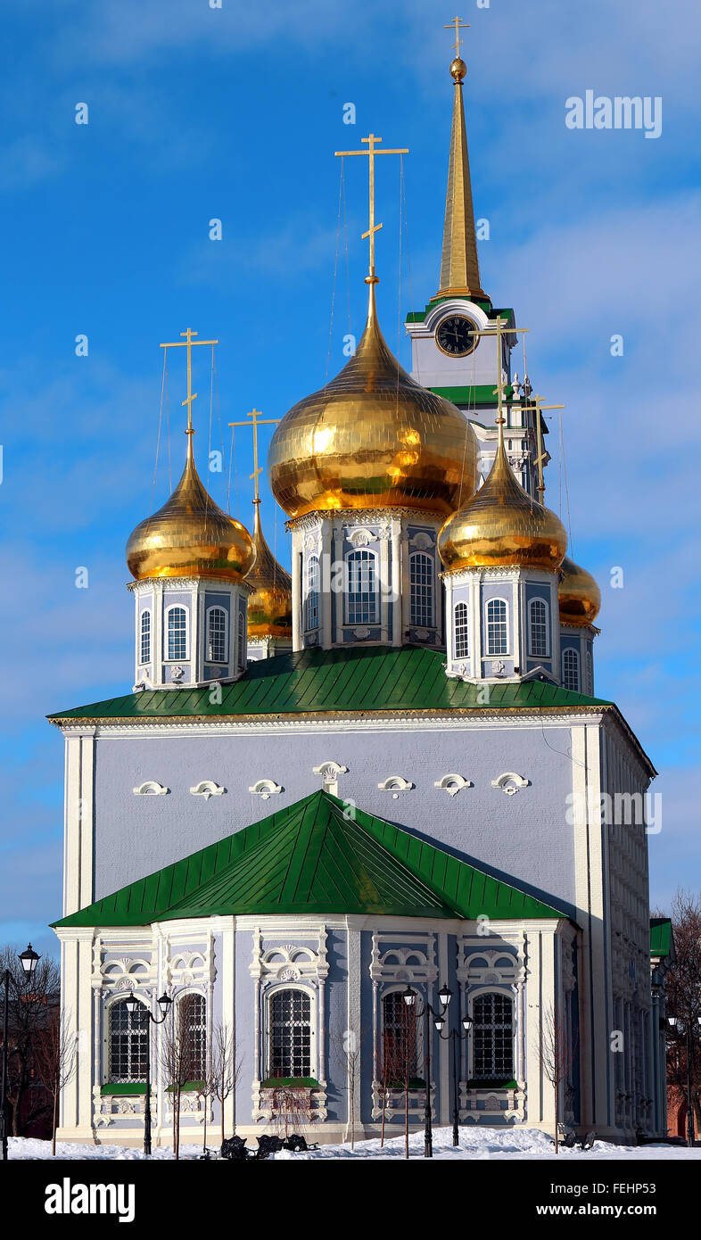 Bella Cattedrale dell Assunzione nella città di Tula Foto Stock