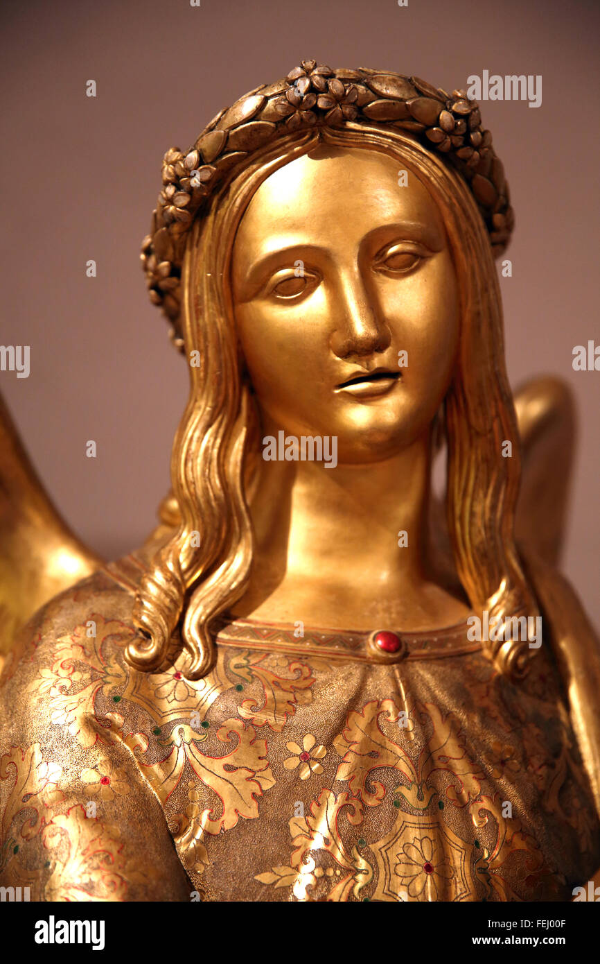 Statua di un angelo nella Basilica di Santa Maria Maggiore a Roma Foto Stock