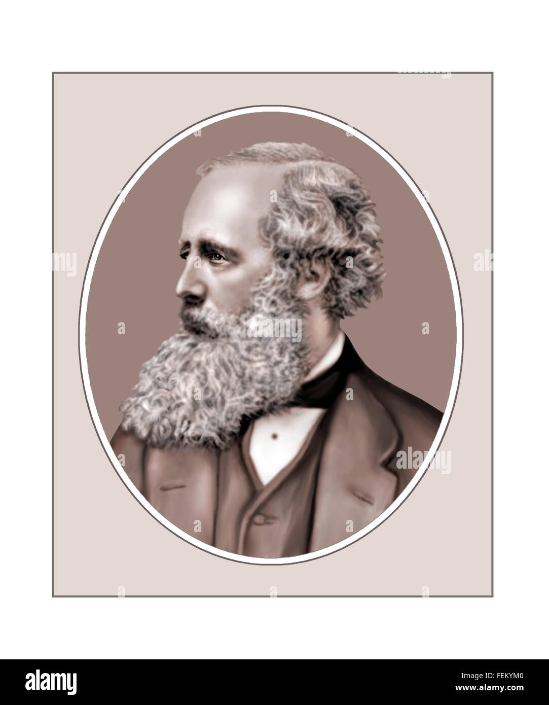 James Clerk Maxwell, fisico, Ritratto Foto Stock