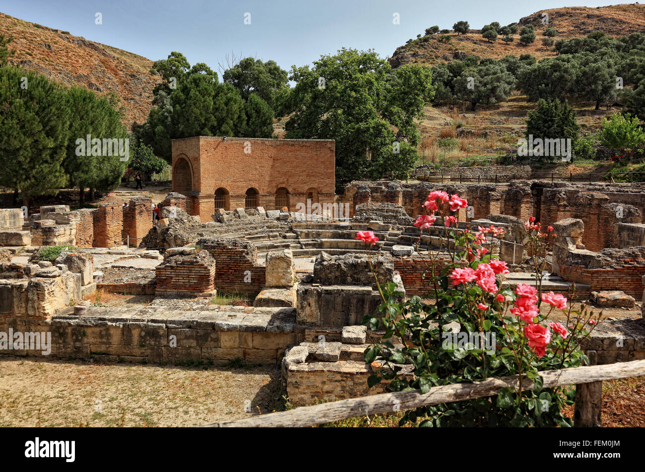 Creta, greco-romano sito di scavo Gortis Foto Stock