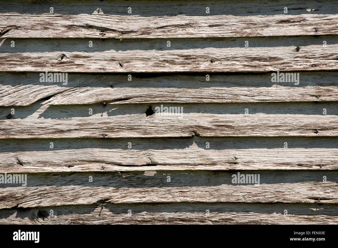Weathered vecchio fienile del legno Foto Stock