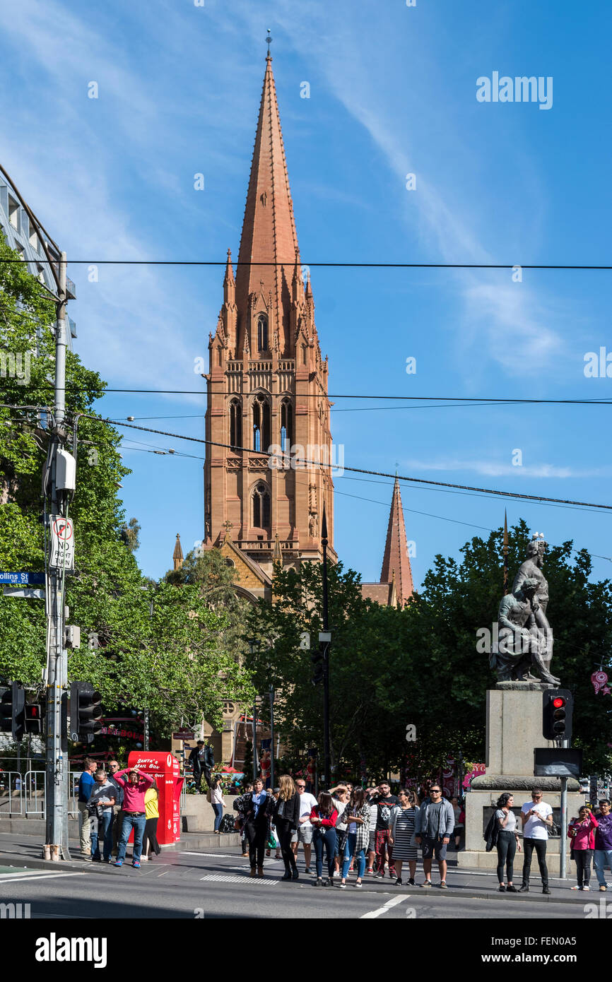 La Cattedrale di St Paul, Melbourne, Victoria, Australia Foto Stock