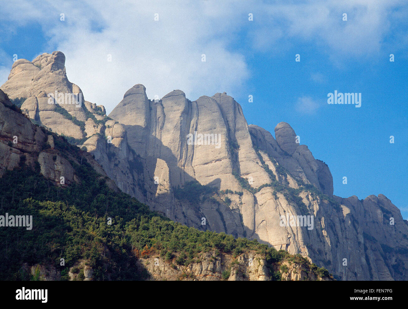Montaña de Montserrat Riserva Naturale. Provincia di Barcellona, in Catalogna, Spagna. Foto Stock