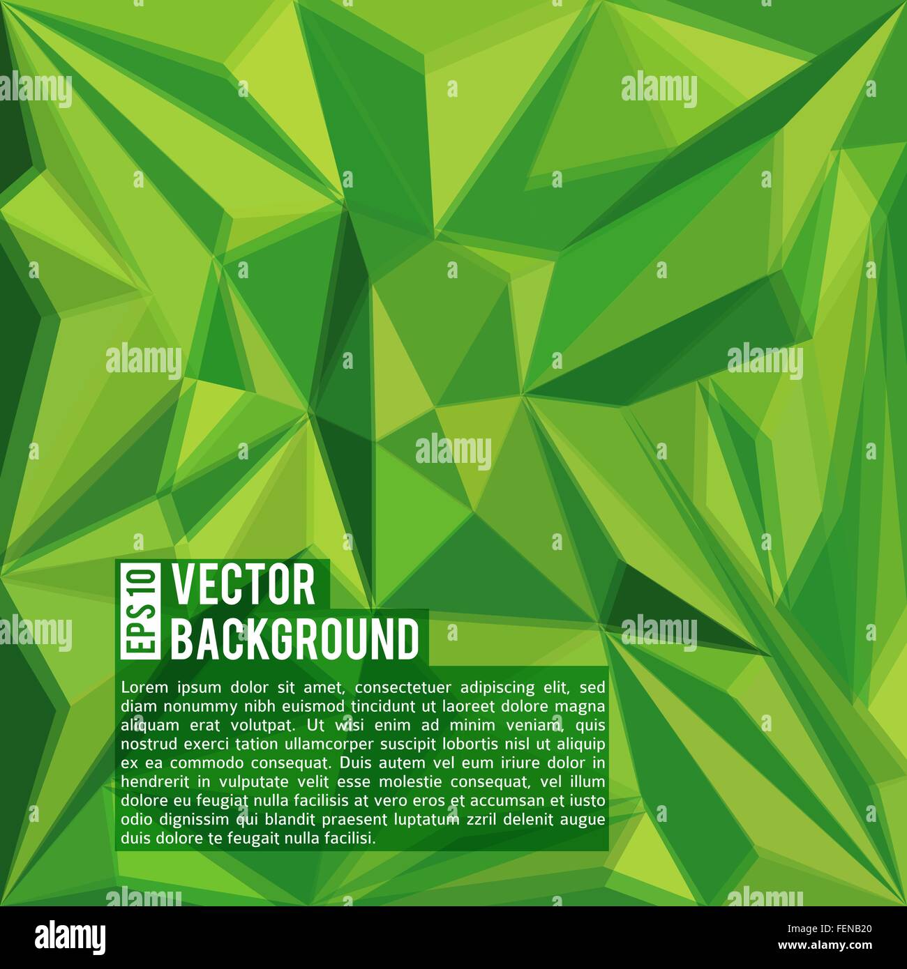 Vettore astratto verde triangoli poligonale design di sfondo Illustrazione Vettoriale