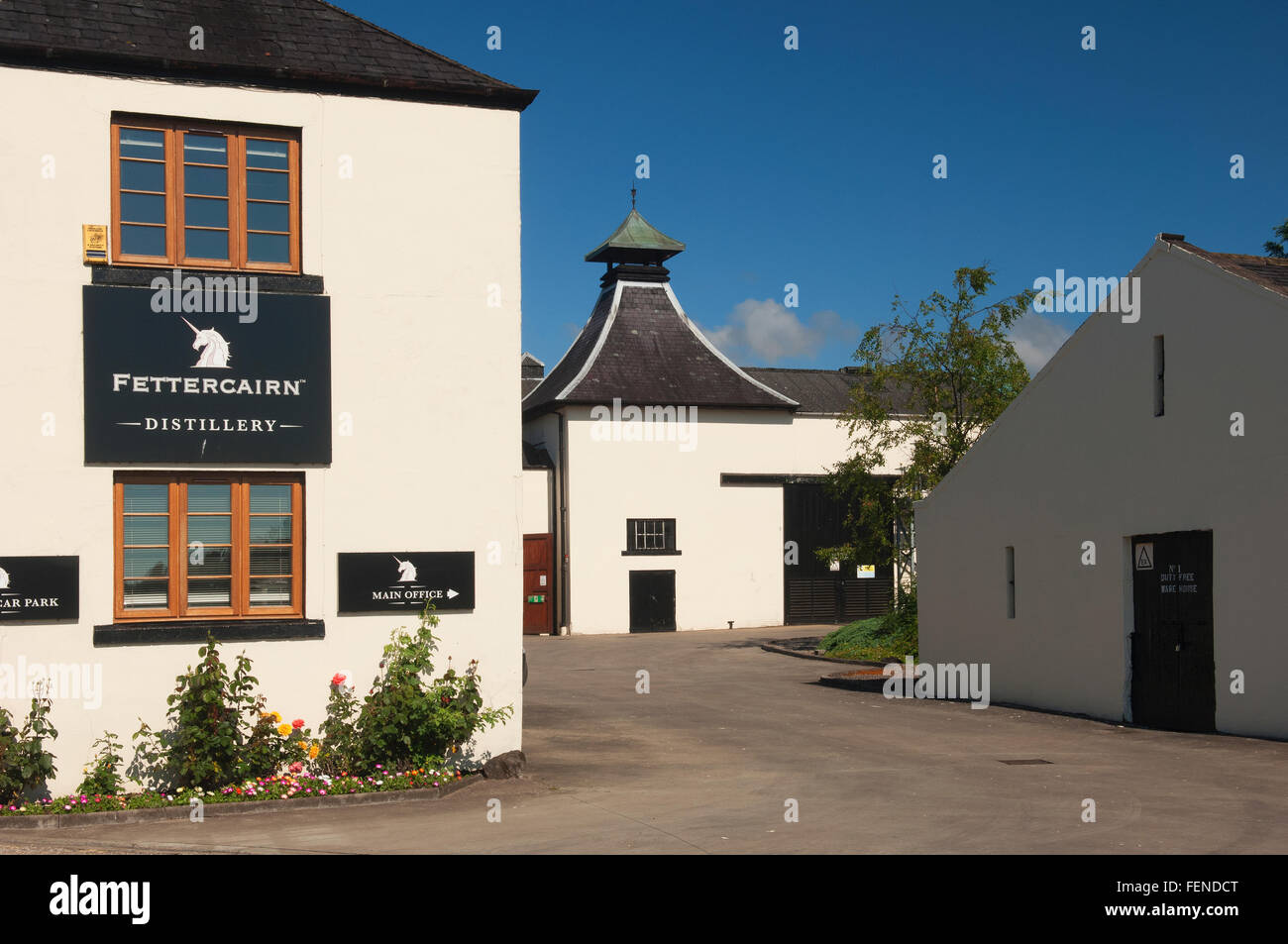 Fettercairn Malt Whisky Distillery - Fettercairn, Aberdeenshire, Scozia. Foto Stock