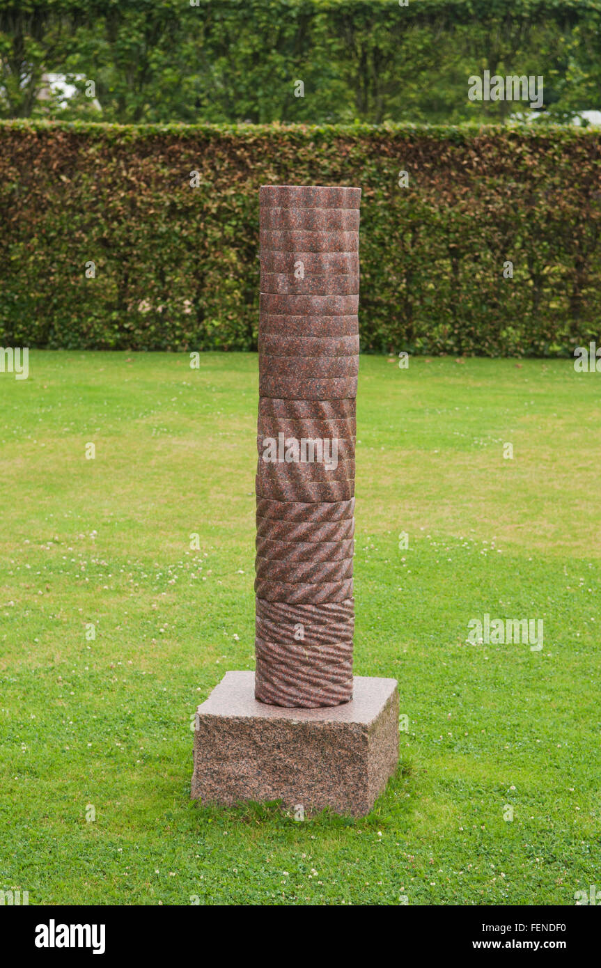 Scultura in Pitmedden Garden - Aberdeenshire, Scozia. Foto Stock