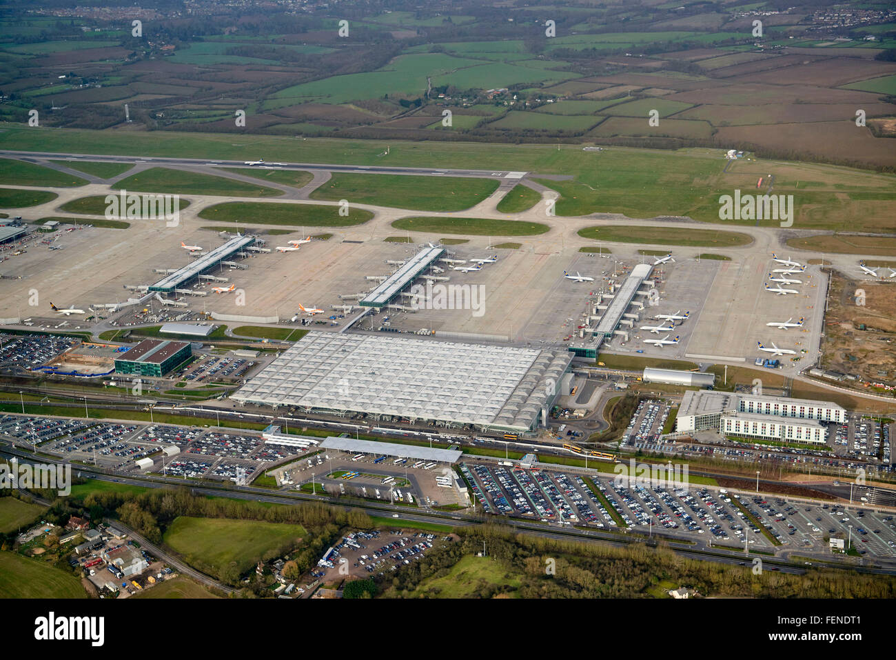 Dall'Aeroporto Stansted di Londra, Sud Est Inghilterra Foto Stock
