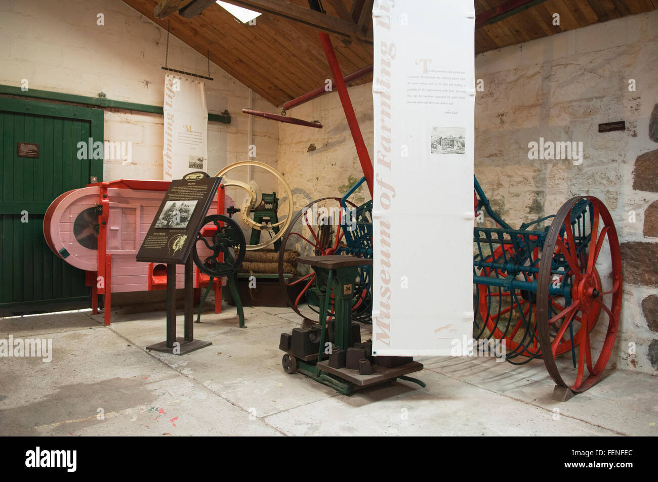 Museo della vita contadina a Pitmedden Garden - vicino a Ellon, Aberdeenshire, Scozia. Foto Stock