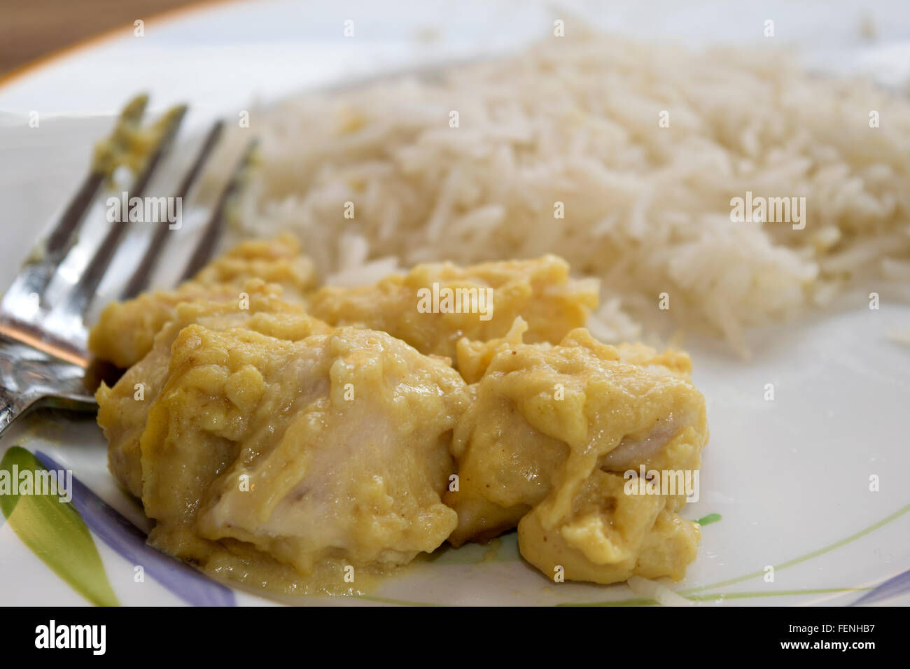 Un trito di riso alla salsa di senape e di riso basmati Foto Stock