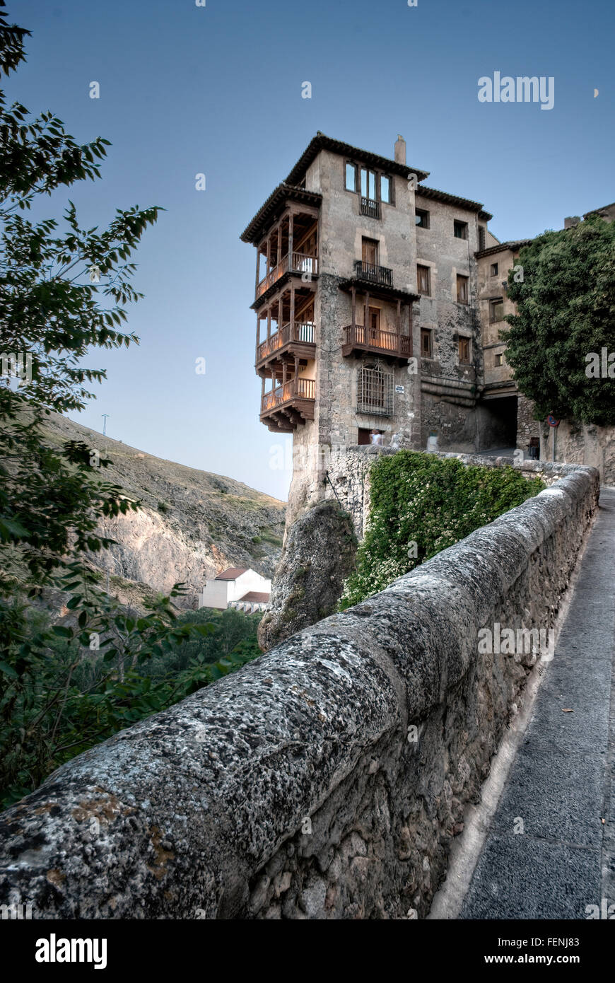 Casas Colgadas, Cuenca, Castilla La Mancha, in Spagna Foto Stock