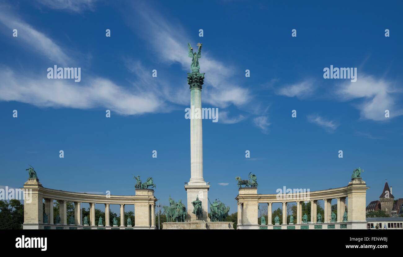 La Piazza degli Eroi, Ungheria, Budapest Foto Stock