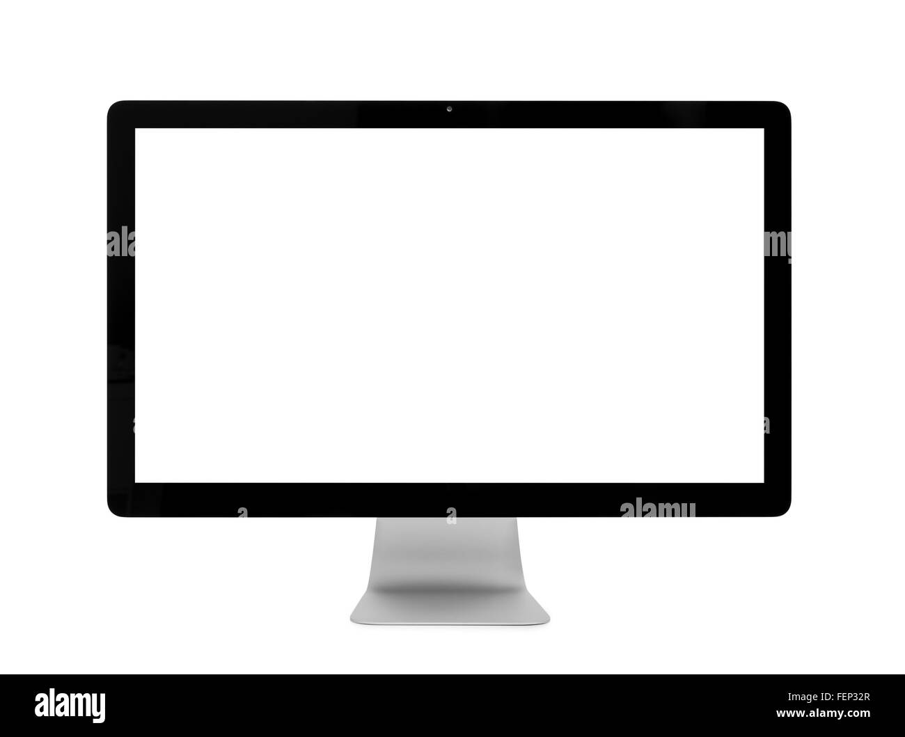 Il monitor di un computer isolato su bianco Foto Stock