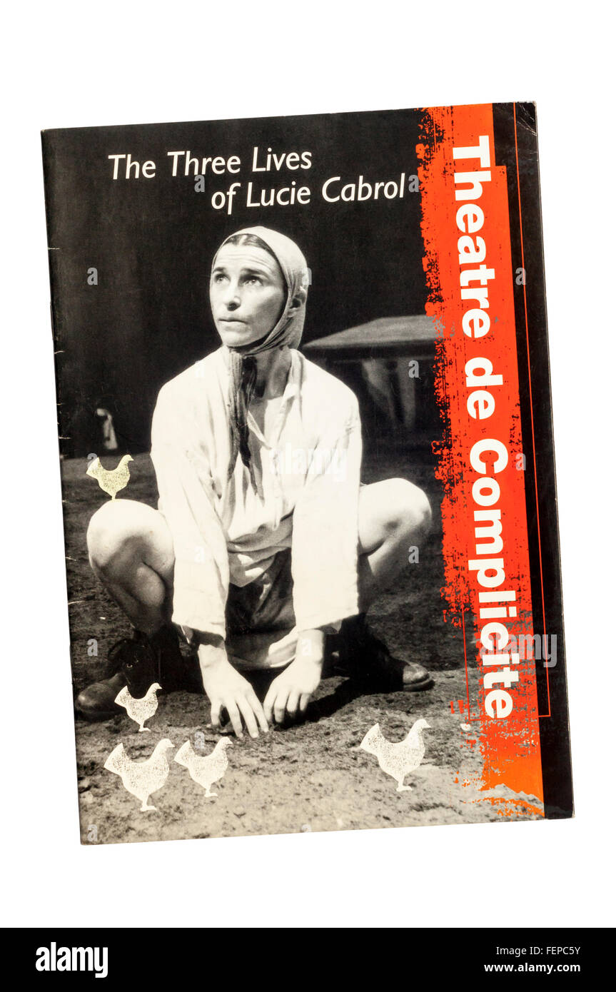 Programma 1994 per le tre vite di Lucie Cabrol, basato su John Berger story, dal Teatro de Complicite , Shaftesbury Theatre. Foto Stock