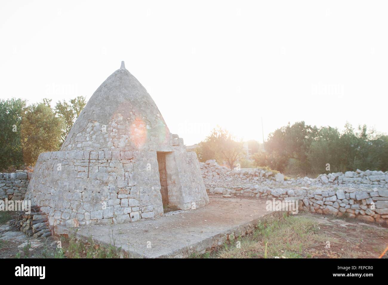 Tradizionale casa trullo, Puglia, Italia Foto Stock