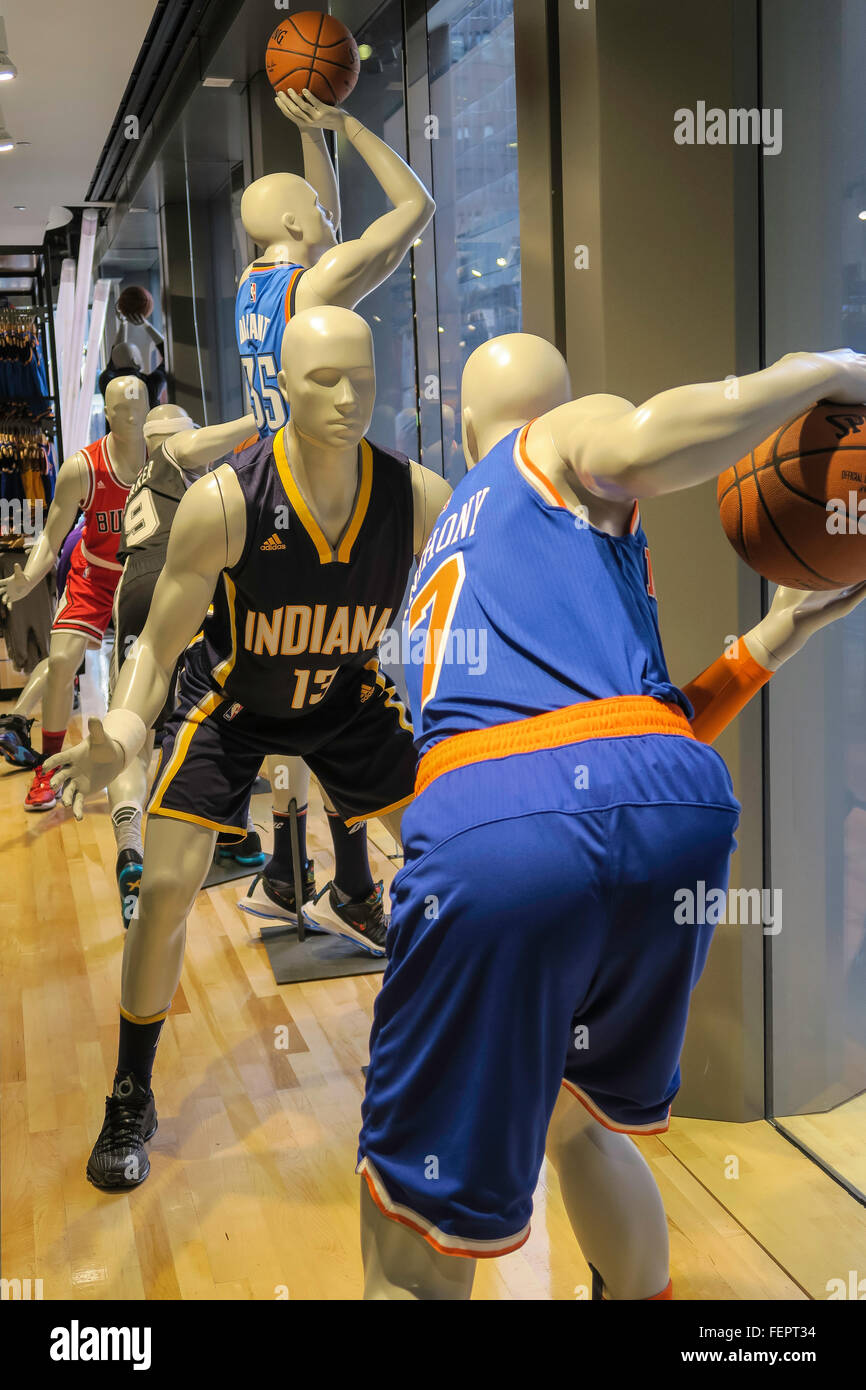 NBA Flagship Store, 545 Fifth Avenue, New York Foto Stock