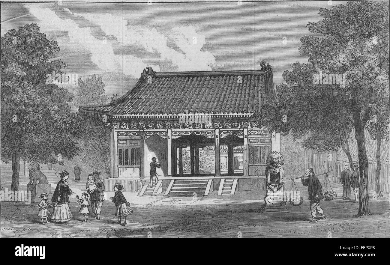 Pechino Pechino della Legazione Britannica. Cina 1873. Illustrated London News Foto Stock