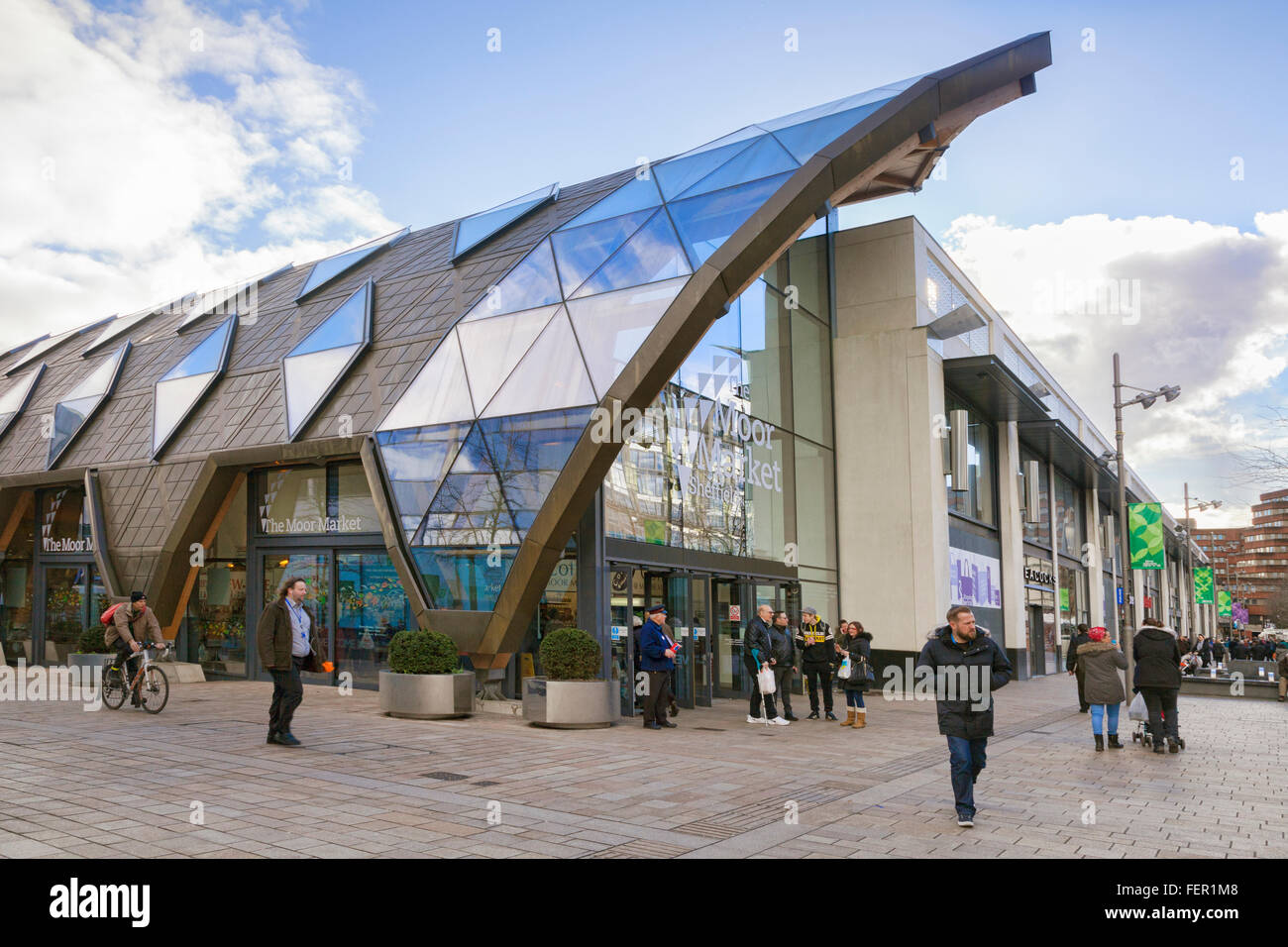 Il mercato Moor Hall di Sheffield South Yorkshire, Inghilterra, Regno Unito Foto Stock