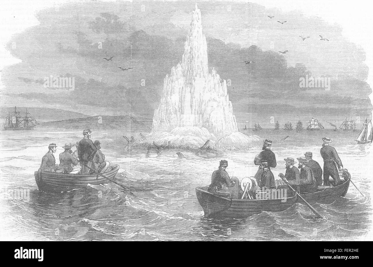 Canale di Bristol che soffia su del relitto del vello d'Oro 1870. Illustrated London News Foto Stock