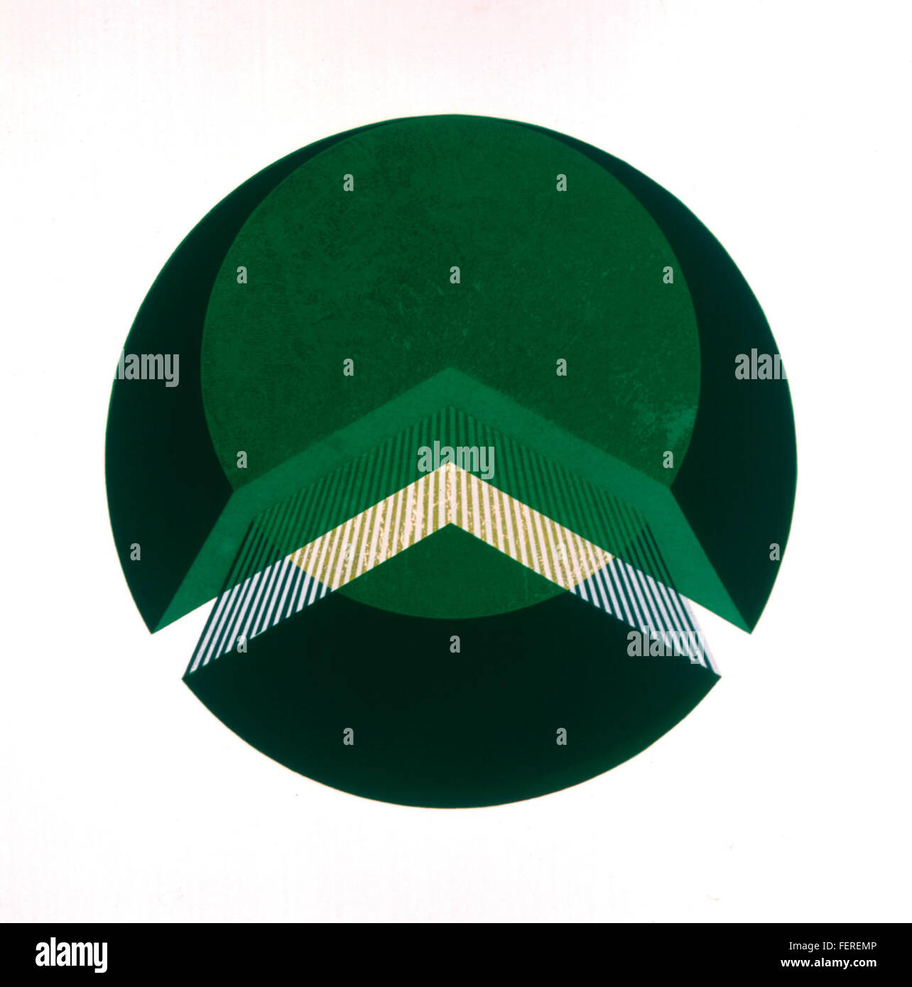 "Composição Circular" di Massuo Nakakubo, creato nel 1970, è un'opera d'arte serigrafica che esplora forme e modelli circolari. Fa parte del contributo di Nakakubo all'arte moderna brasiliana. Foto Stock
