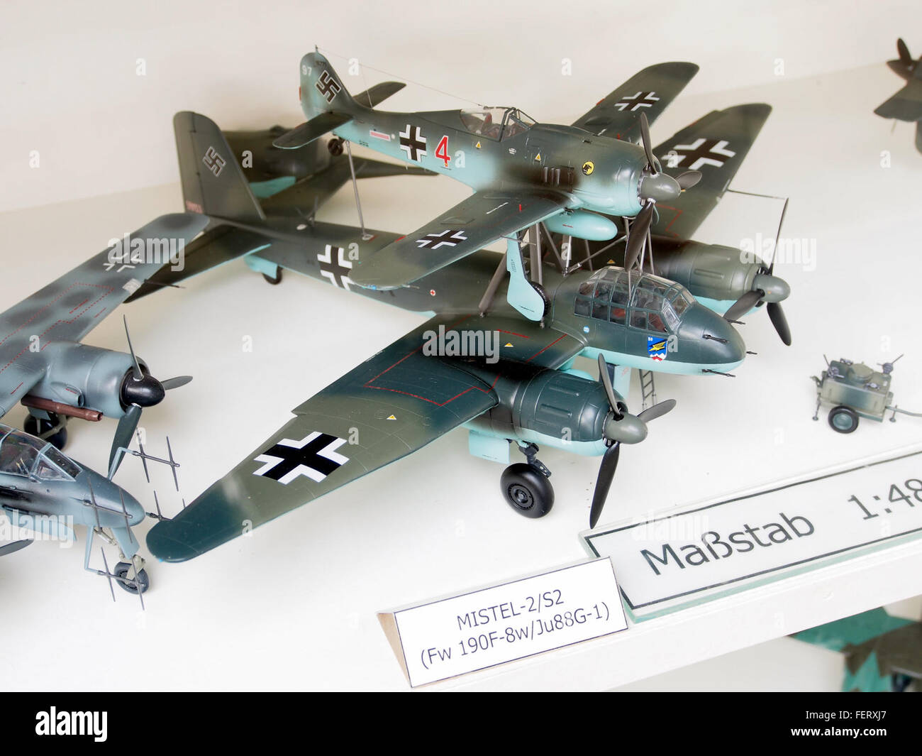 Mistel-2 A2 (FW 190F-8w, Ju88G-1) modello pic1 Foto Stock