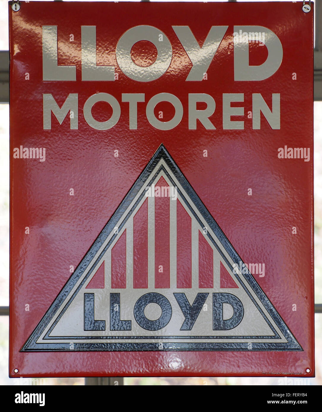 LLoyd Motoren emaille werbeschild Foto Stock