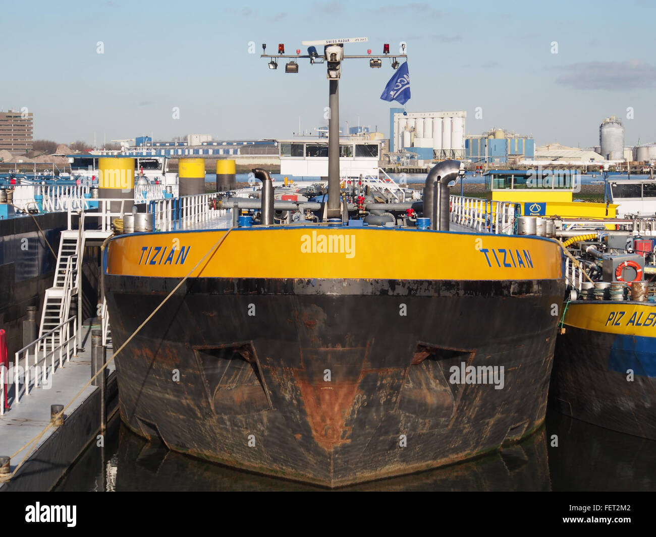 Tizian (nave, 2004) ENI 04811830 Geulhaven porto di Rotterdam Foto Stock